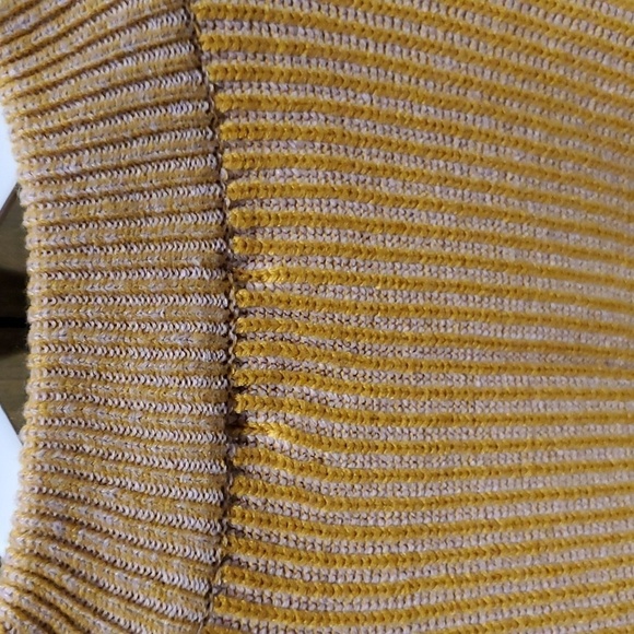 TOPSHOP CHUNKY KNIT RIBBED SWEATER SIZE 12 YELLOW CREW NECK PULLOVER - Picture 7 of 8